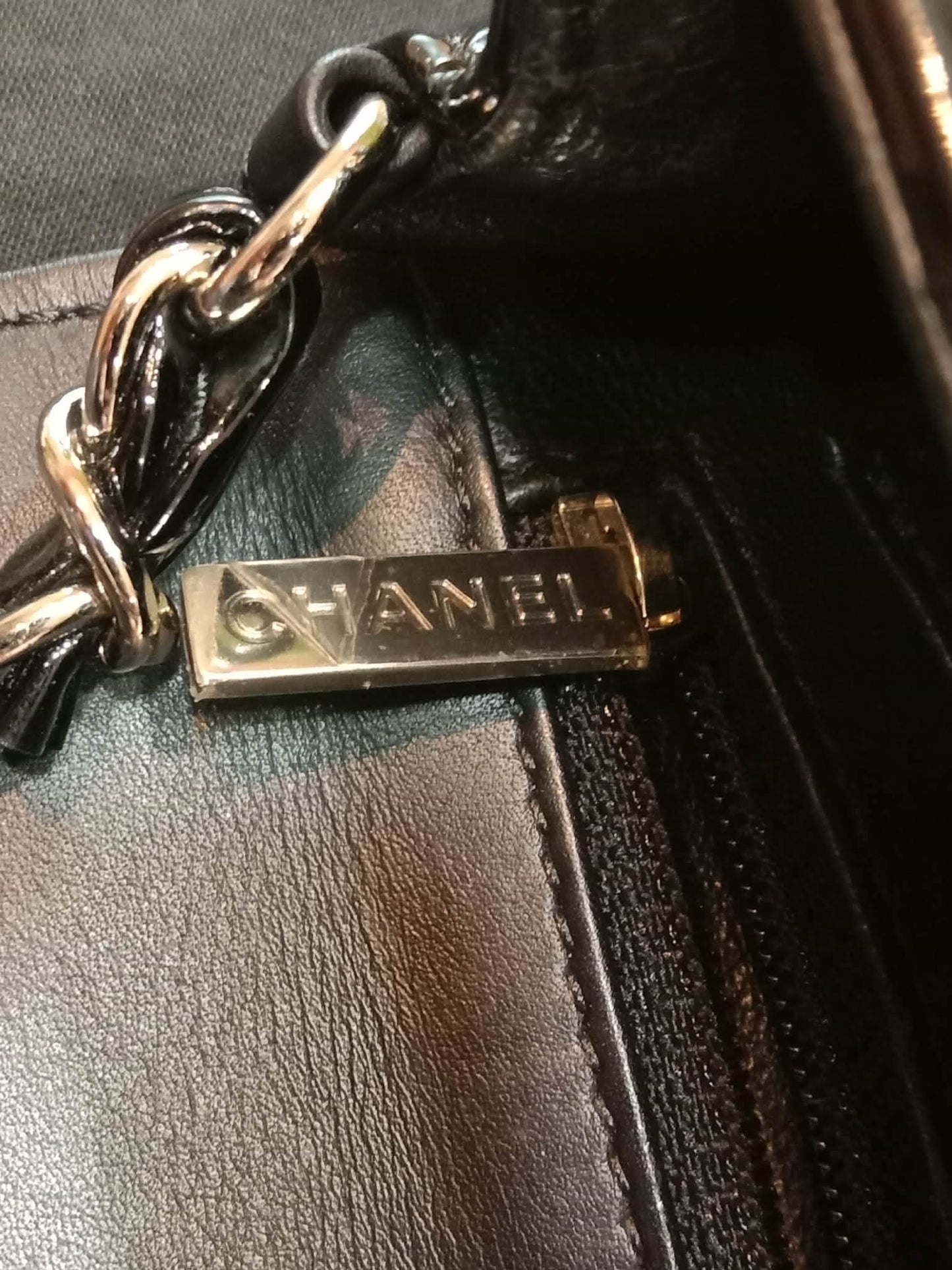 Chanel Classic Rectangular Mini Flap Patent Black Series 23