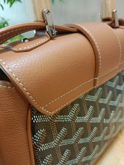 Goyard Saigon Souple Mini Tophandle Bag Bag Black/Tan