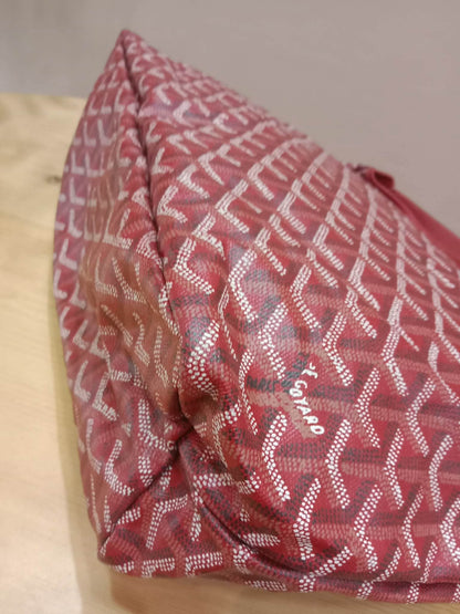 Goyard Boheme Hobo Bag Red Monogram Canvas Fidji Chevron Print