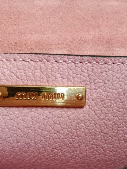 Miu Miu Lady Shoulder Bag Crafted Calfskin Pink