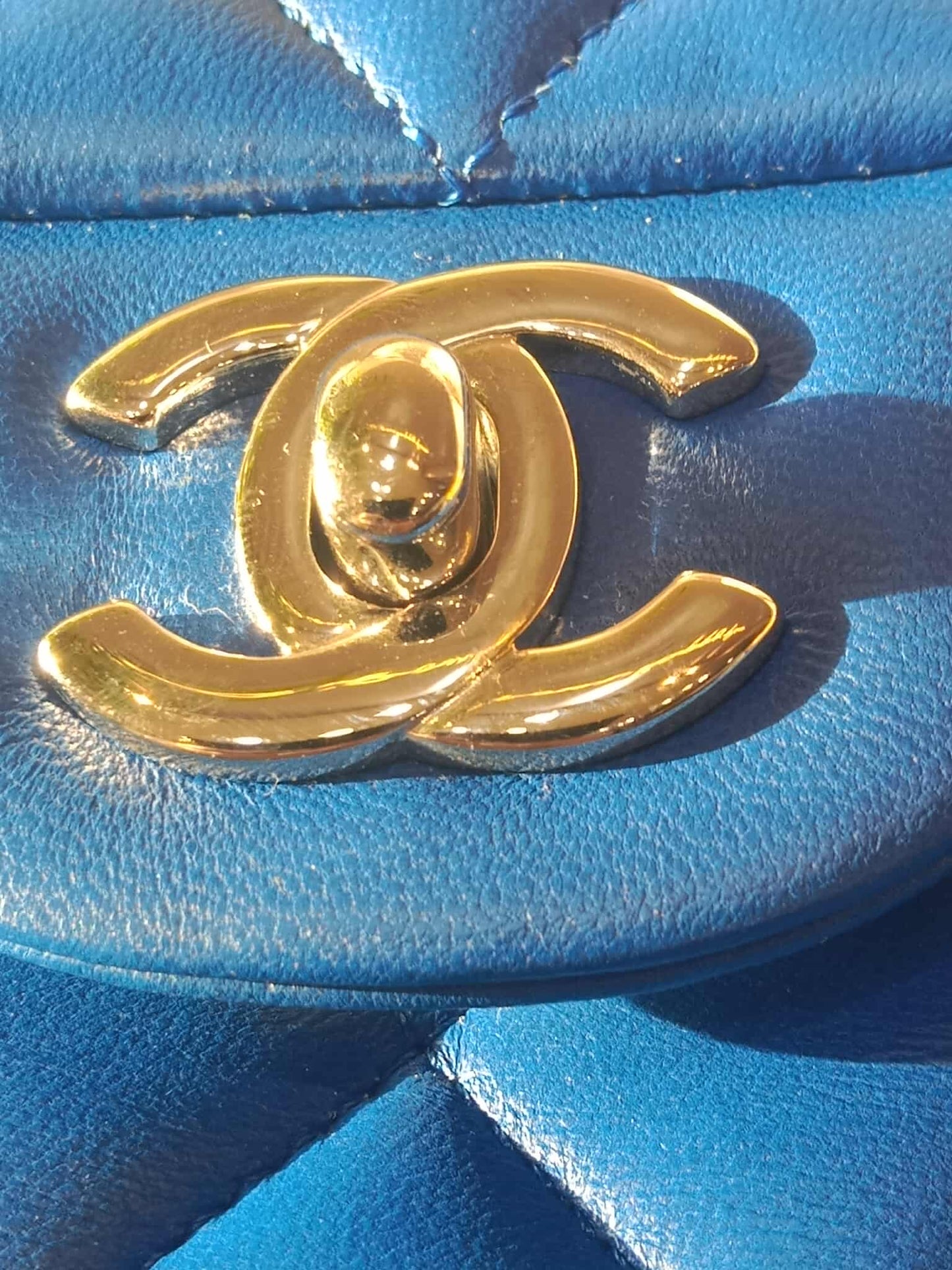 Chanel Classic Medium Double Flap Lambskin Blue Series 26