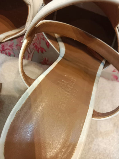 Hermes Alesia Kelly Buckle Sandals Size 37