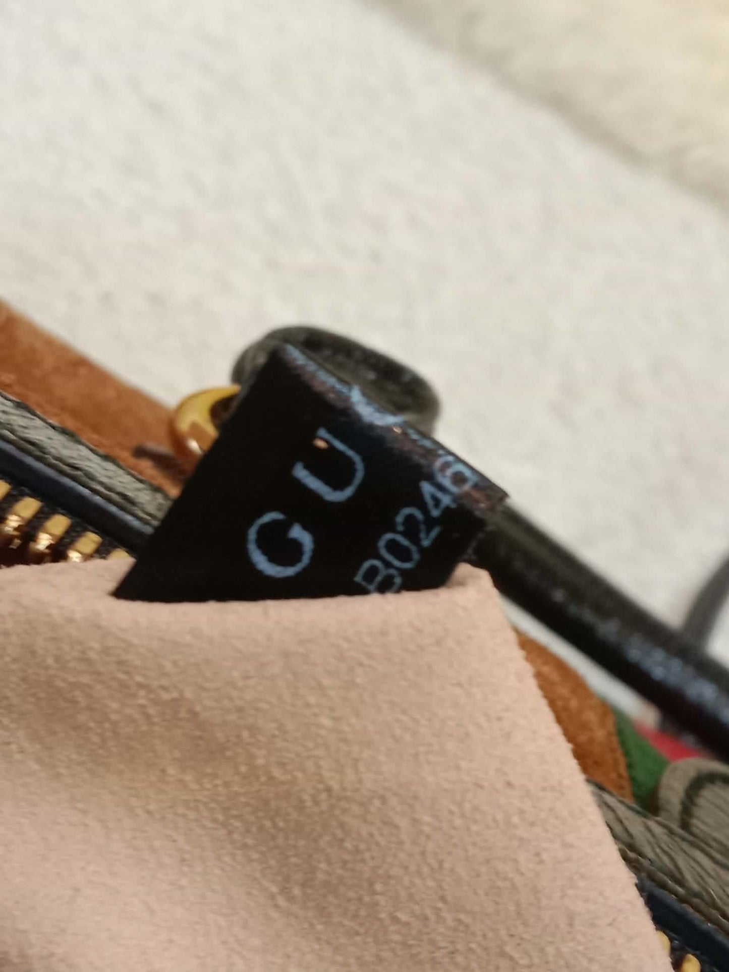 Gucci Ophidia Brown Suede Boston Bag