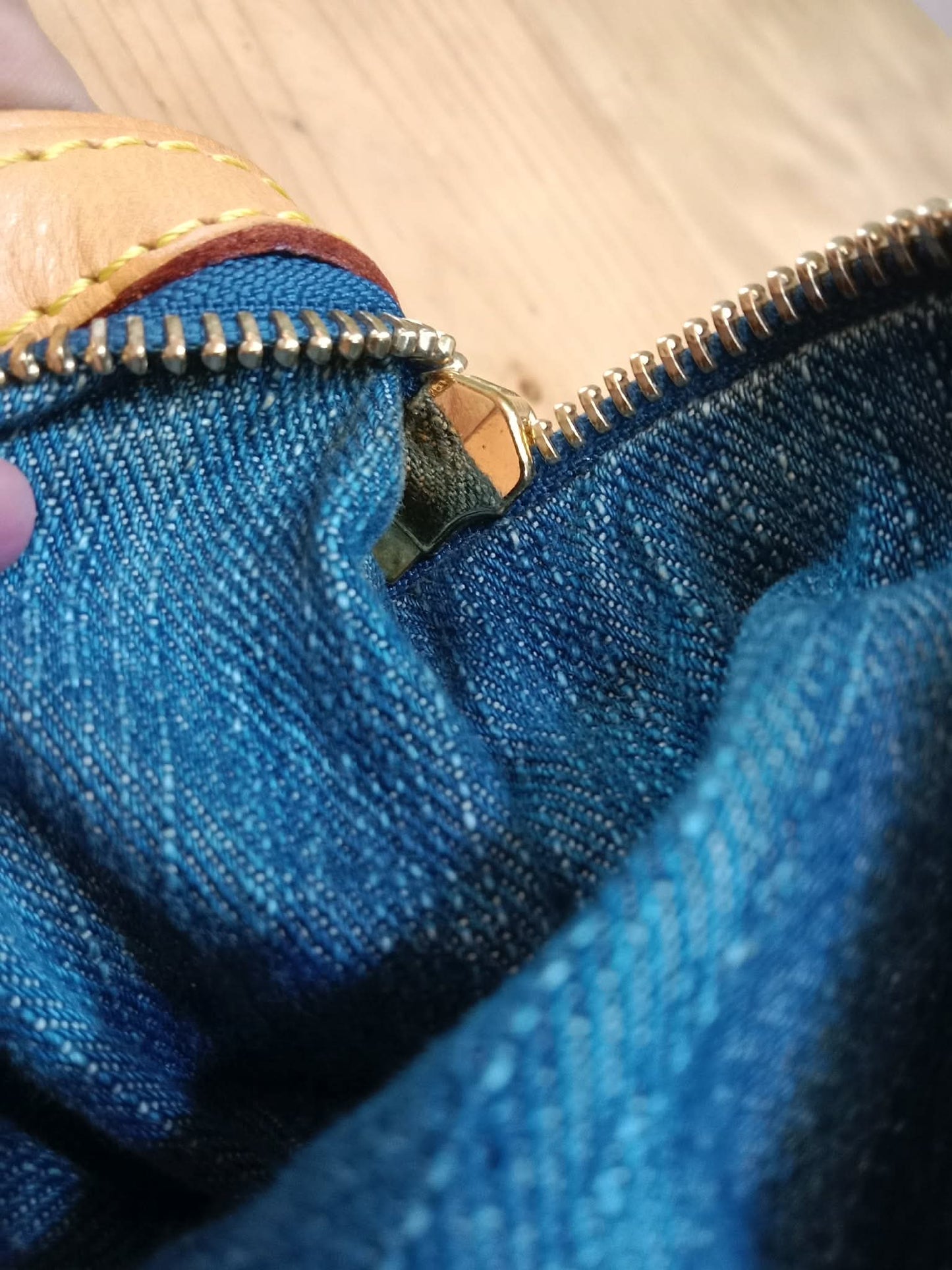 Louis Vuitton Monogram Denim Sac Plat Blue