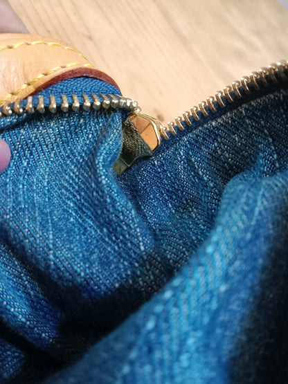 Louis Vuitton Monogram Denim Sac Plat Blue