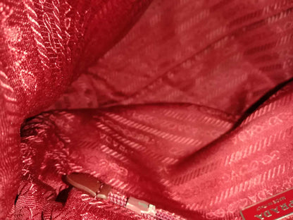 Prada Tessuto Nylon Top Handle Bag Red