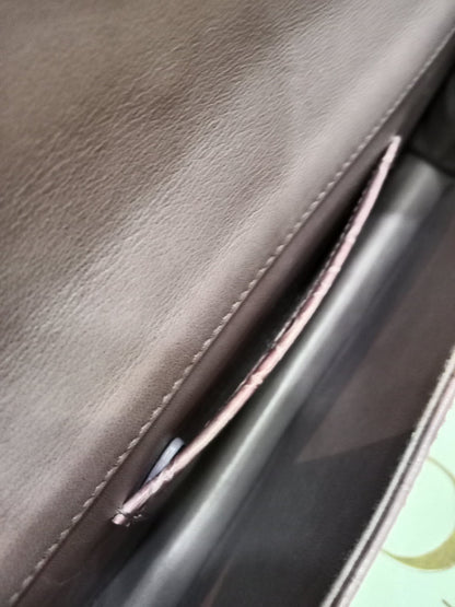 Dior Crocodile Embossed Mauve Clutch