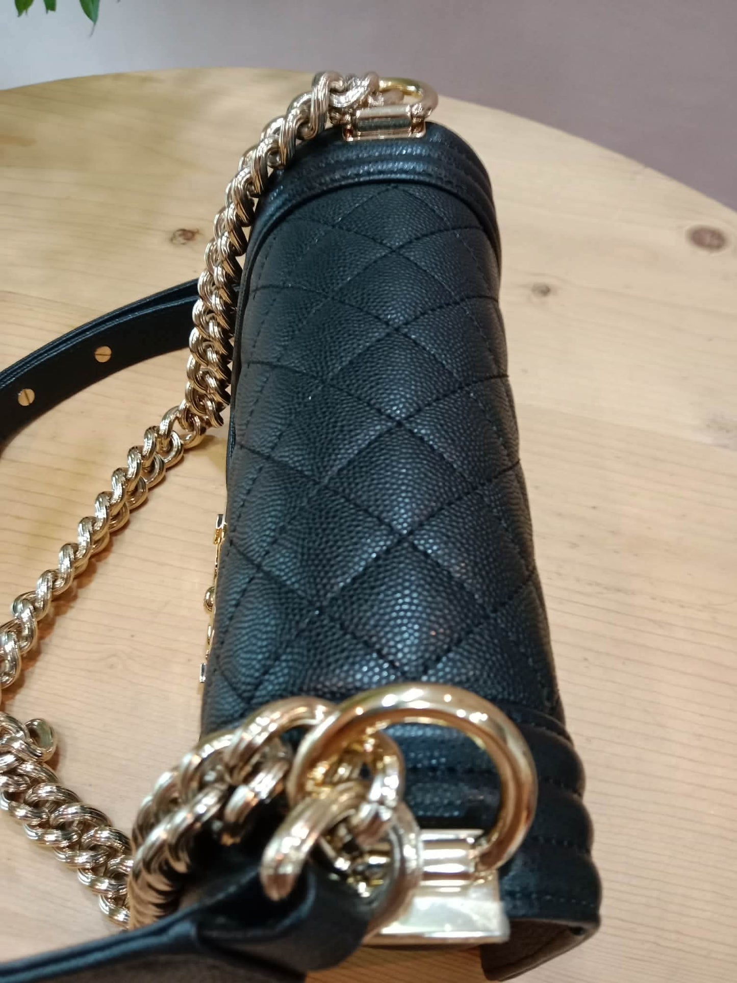 Chanel Le Boy Flap Caviar Small Black Series 23