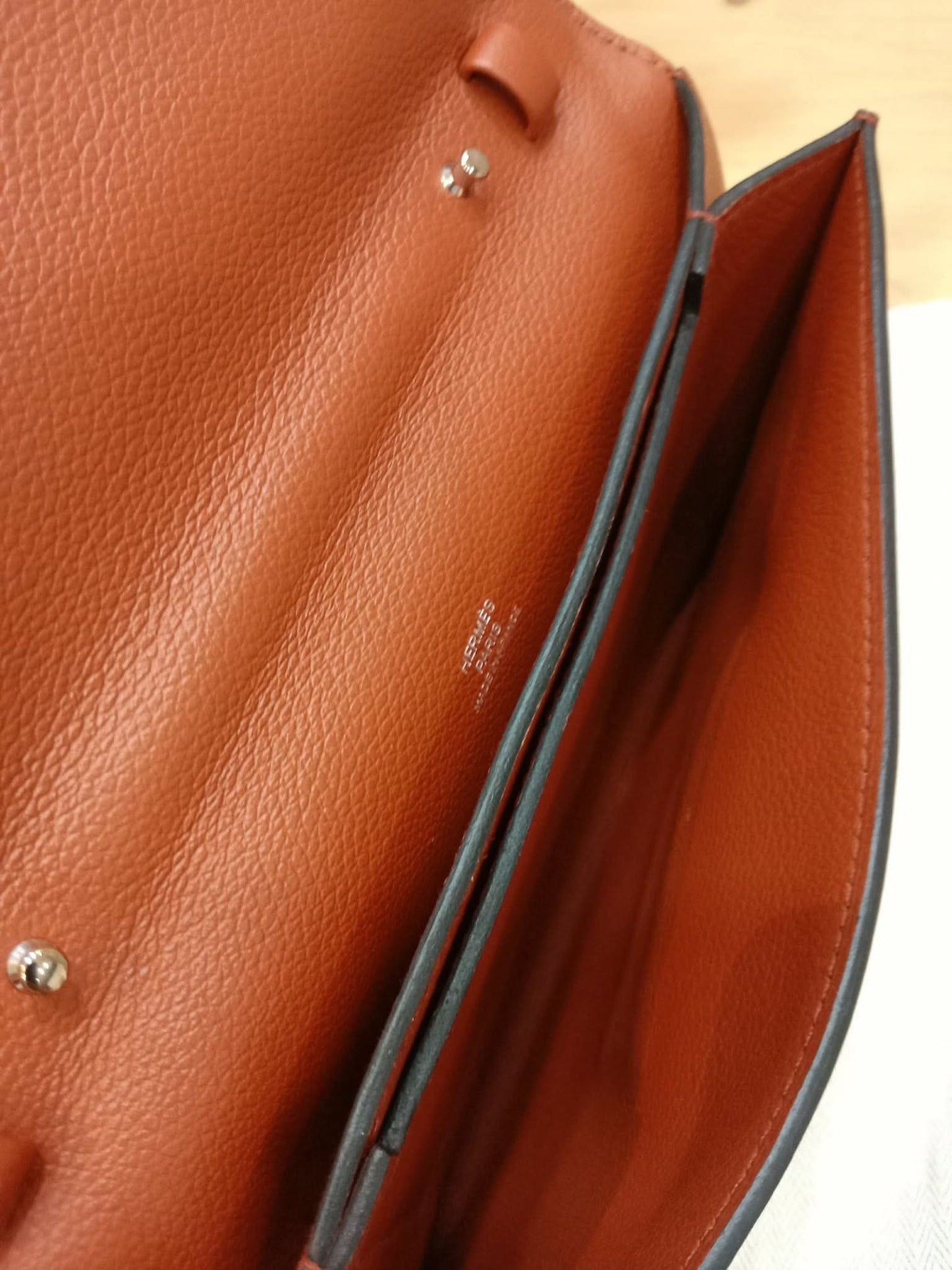 Hermes H Passant Clutch Bicolor Stamp Z 2021