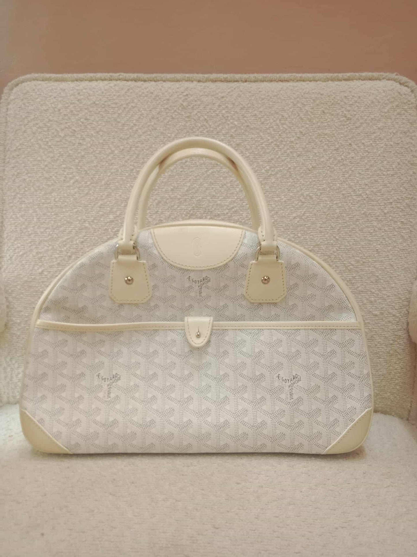 Goyard Saint Jeanne Bowler Bag White