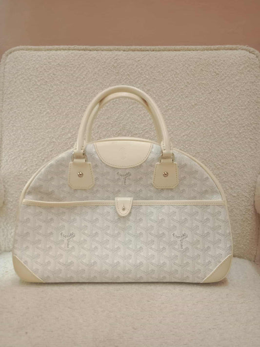 Goyard Saint Jeanne Bowler Bag White