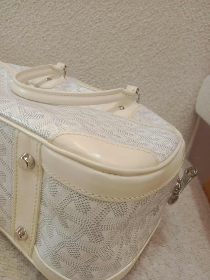 Goyard Saint Jeanne Bowler Bag White
