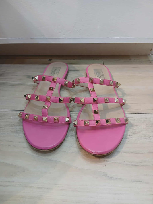 Valentino Garavani Rockstud Sandals Pink Size 37 1/2