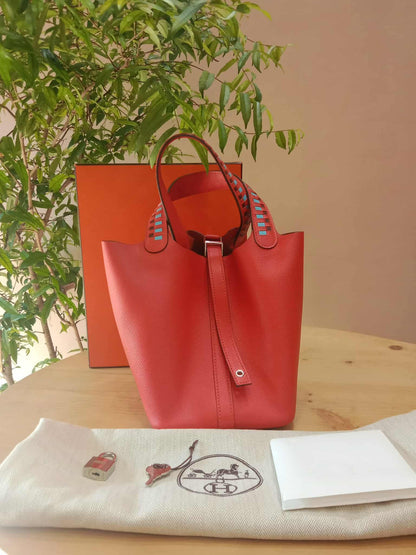 Hermes Picotin Lock 18 Epsom Capucine Stamp C 2018