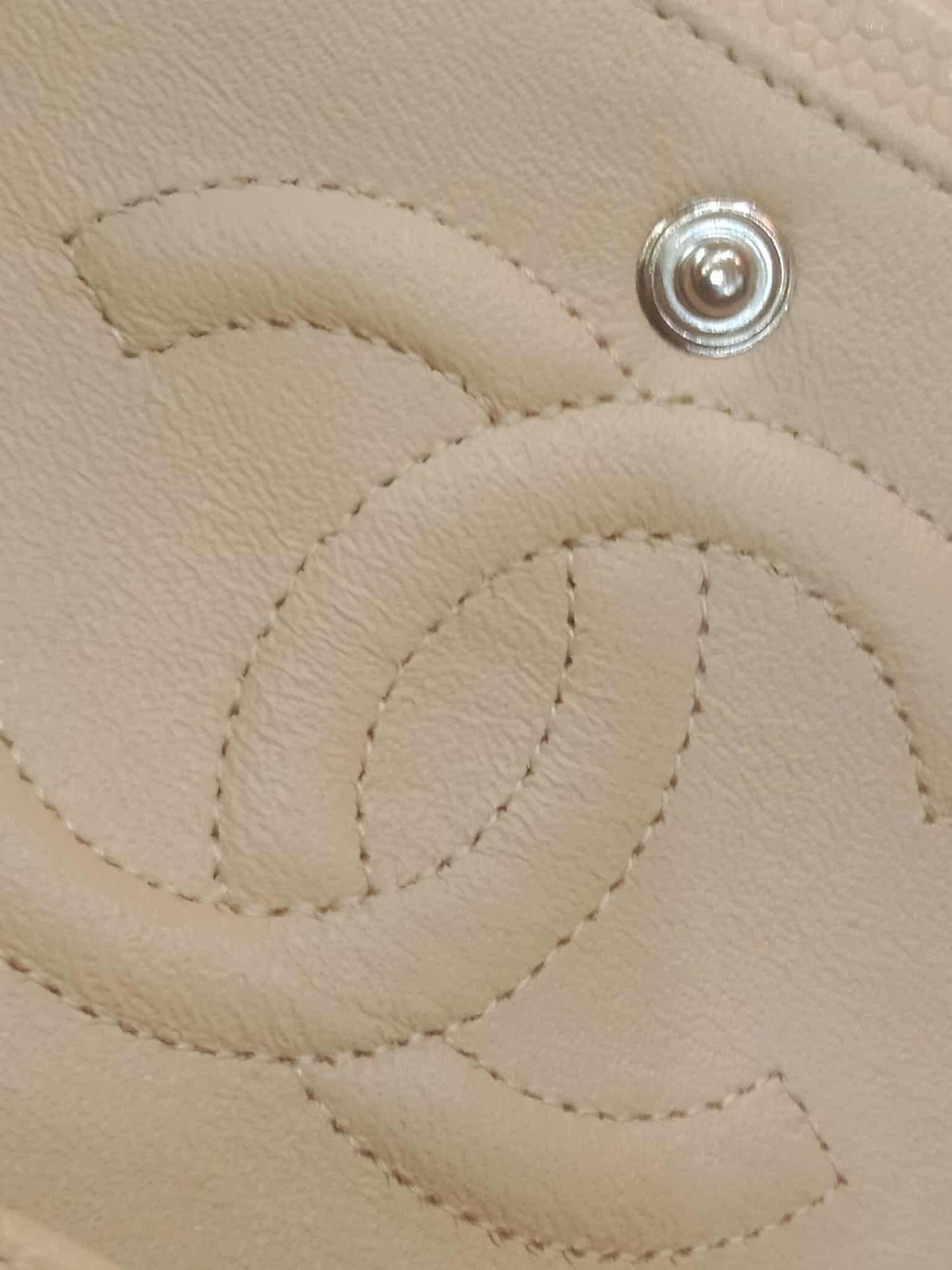 Chanel Classic Double Flap Medium Beige Caviar Series 14