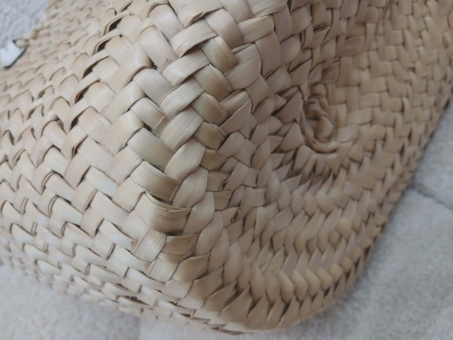 Prada Raffia Tote Bag White