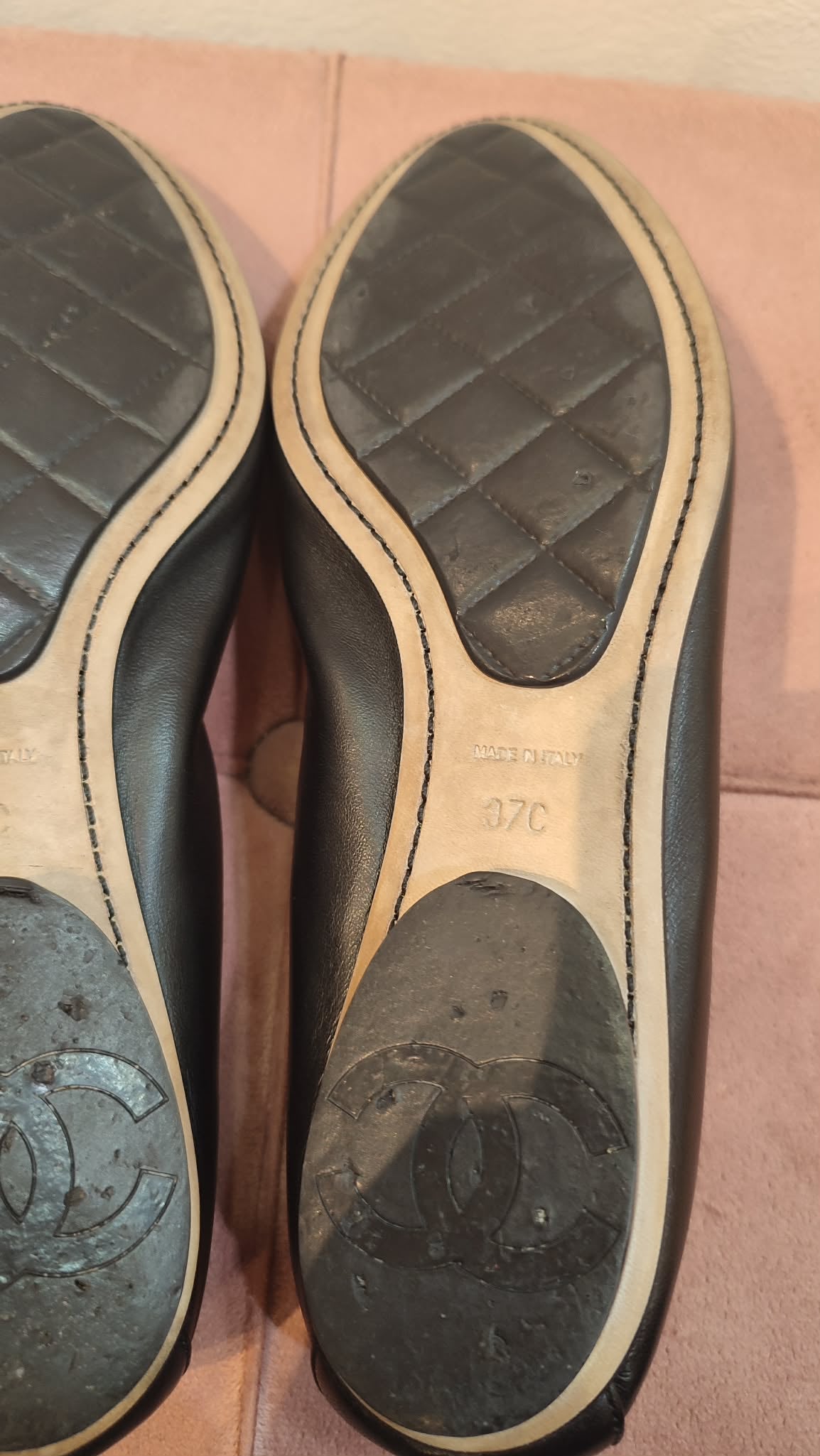 Chanel Ballet Flats Black Size 37C