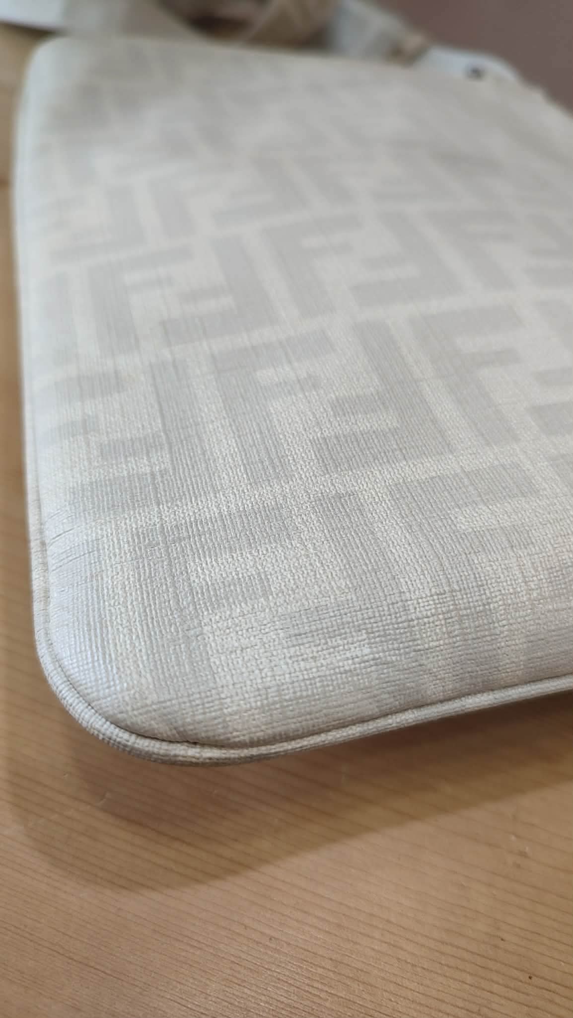 Fendi Zucca White Coated Canvas Bag