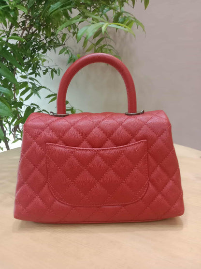 Chanel Cocohandle Caviar Red Small Series 23