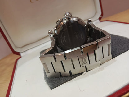 Cartier Pasha C Watch 35mm Stainless Case Pink Dial Arabic Numerals