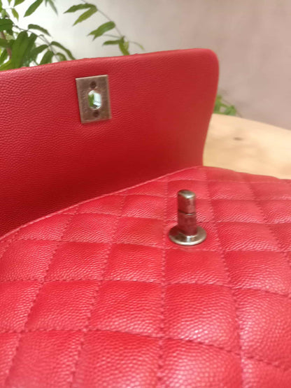 Chanel Cocohandle Caviar Red Small Series 23