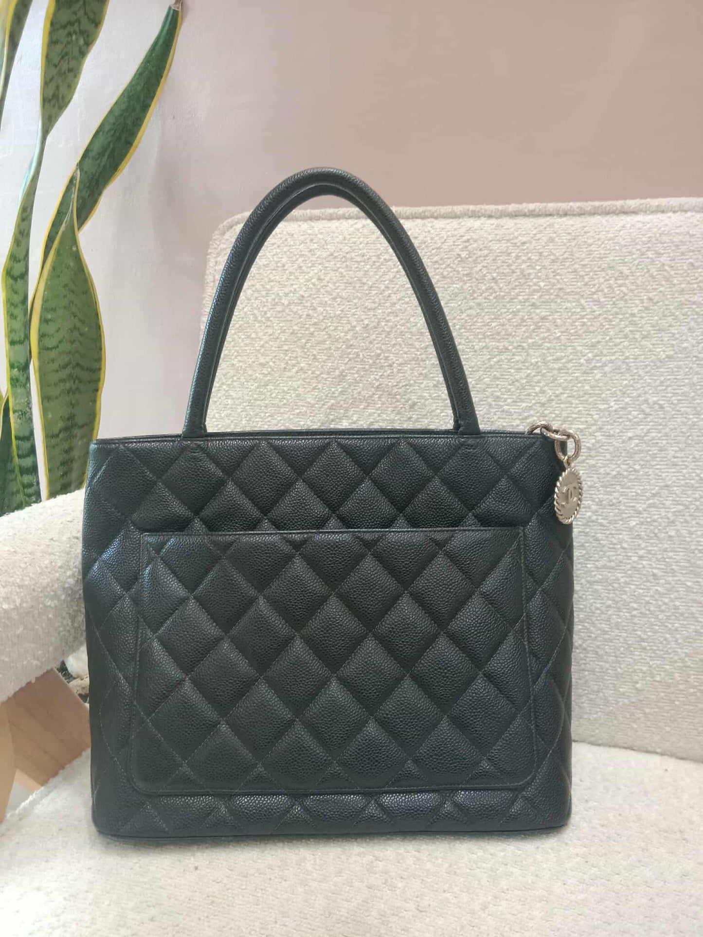 Chanel Medallion Black Caviar Series 7