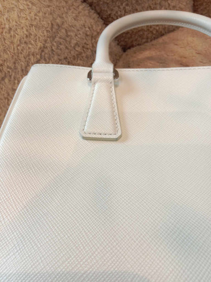 Prada Saffiano White Mini Galleria Tote