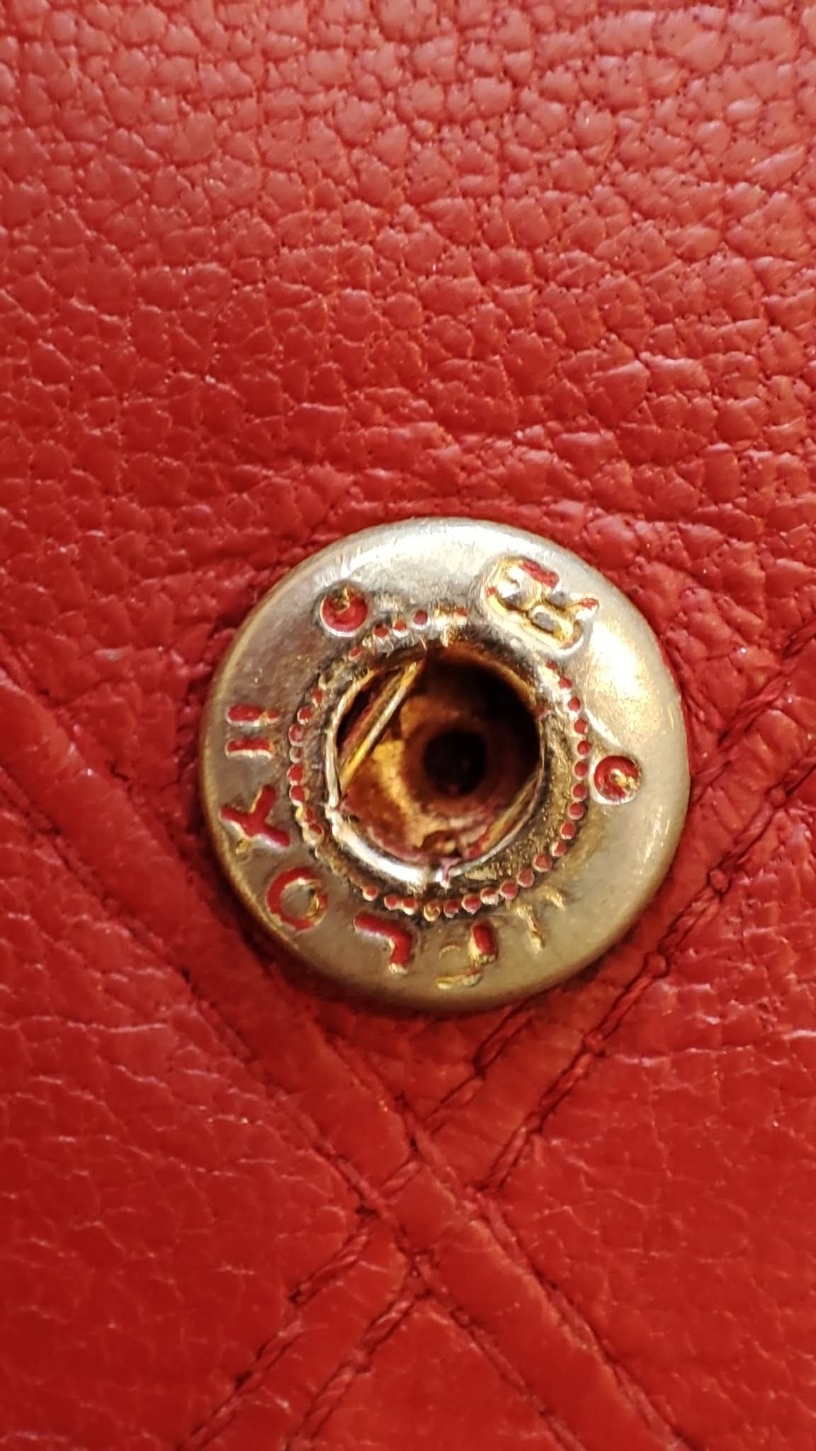 Chanel Vintage Envelope Wallet Red Lambskin Series 3