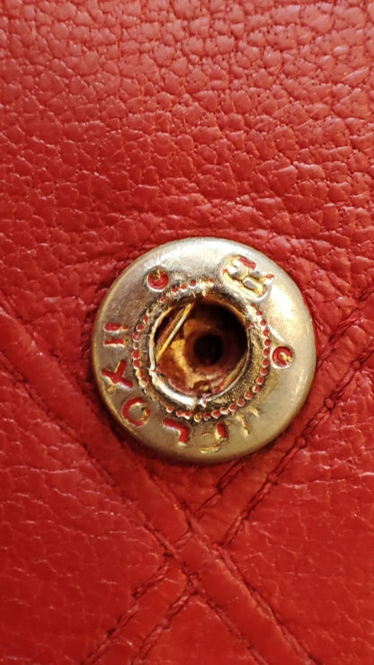 Chanel Vintage Envelope Wallet Red Lambskin Series 3