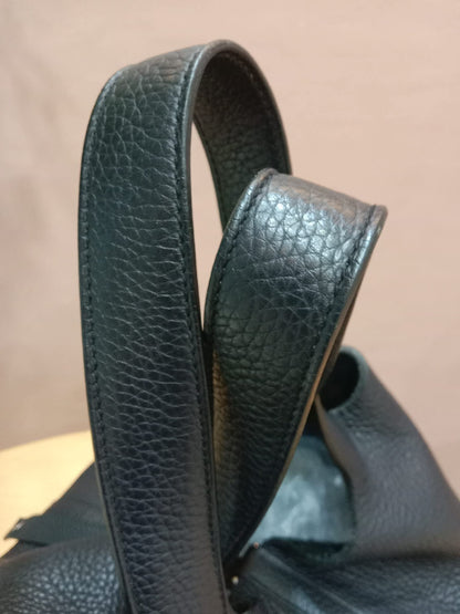 Hermes Picotin 22 Noir Clemence Stamp T 2015