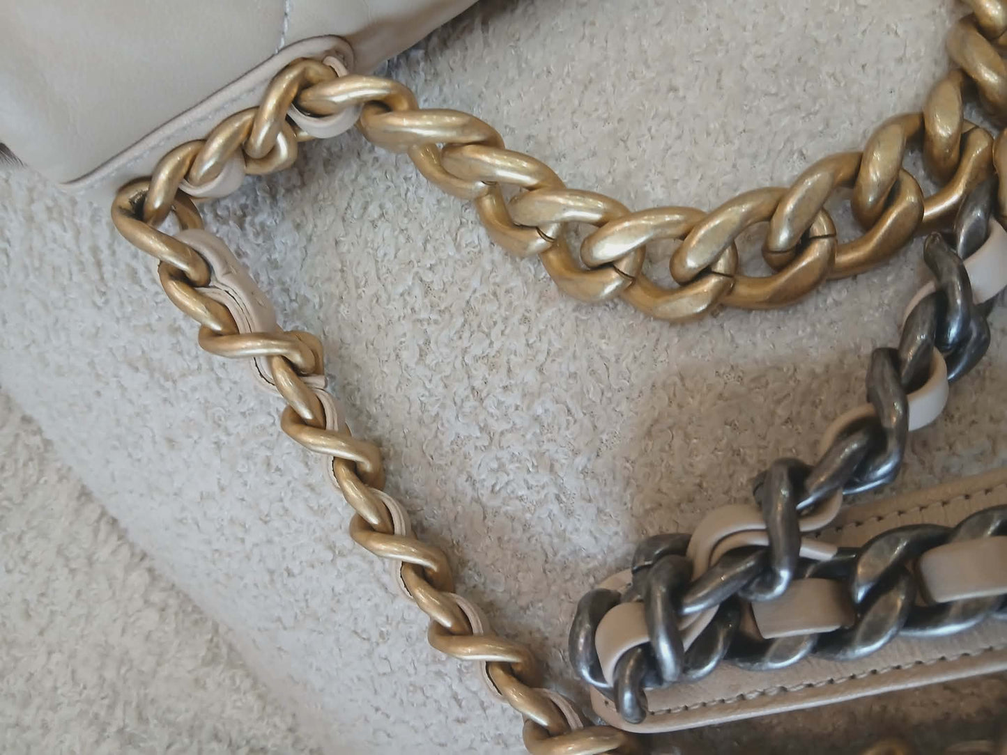 Chanel 19 Beige Lambskin Small Series 30