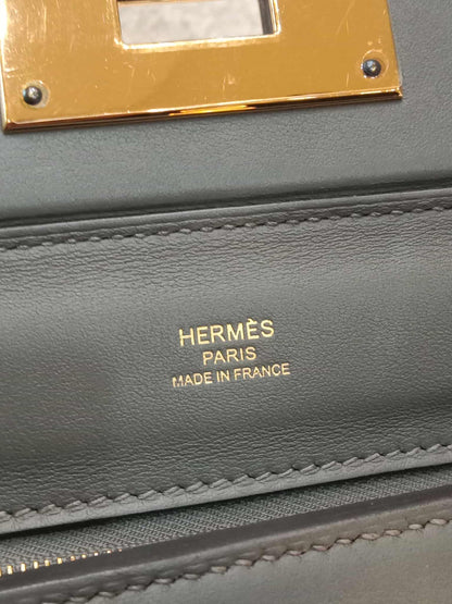 Hermes Mini 24/24 Gris Meyer Evercolor Stamp U 2022