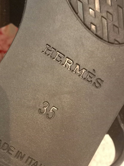 Hermes Egerie Sandals Black Size 35