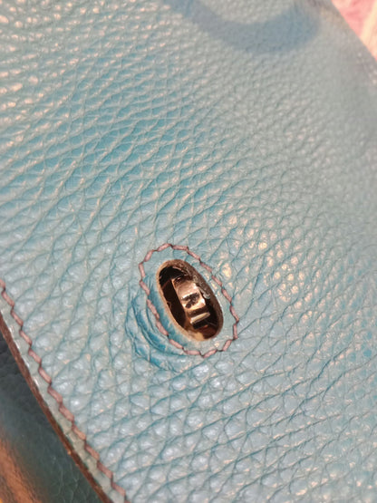 Hermes Lindy 30 Clemence Bleu Izmir Stamp R 2014