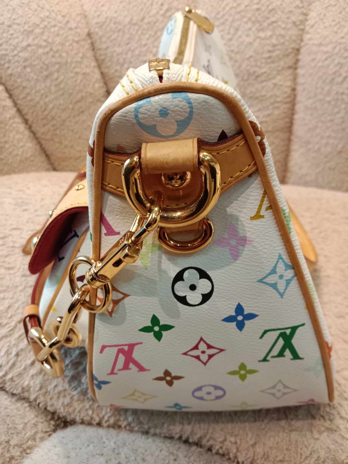 Louis Vuitton x Takashi Murakami Rita White Multicolor Monogram Canvas