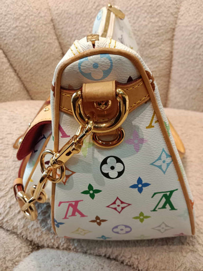 Louis Vuitton x Takashi Murakami Rita White Multicolor Monogram Canvas