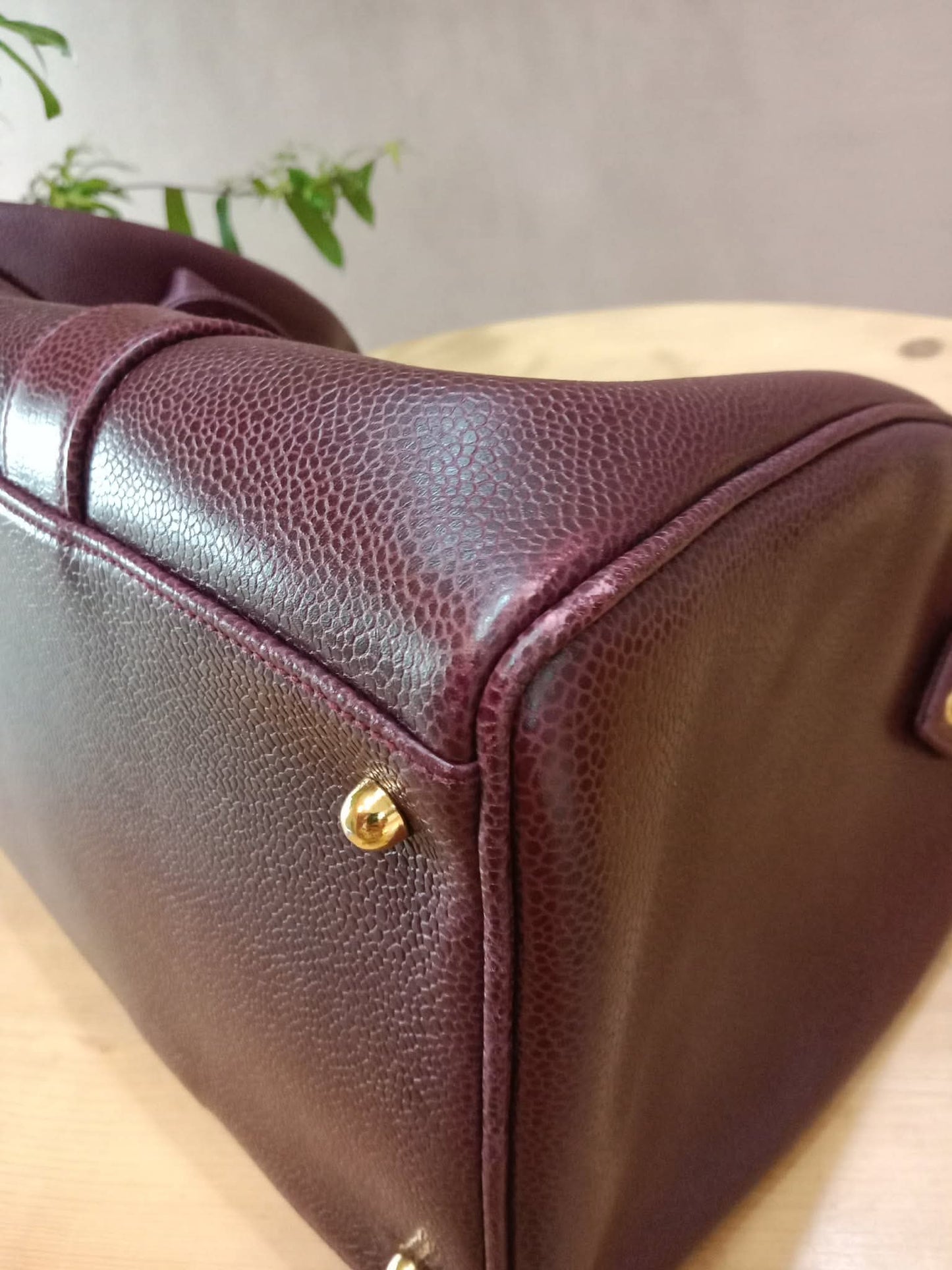 Chanel Boston Bag Burgundy Caviar Series 2