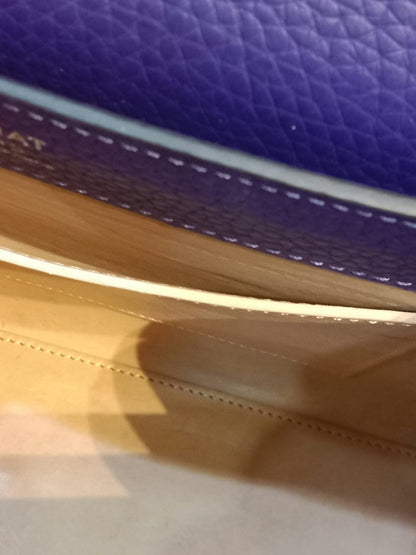 Moynat Rejane Purple Leather Bag