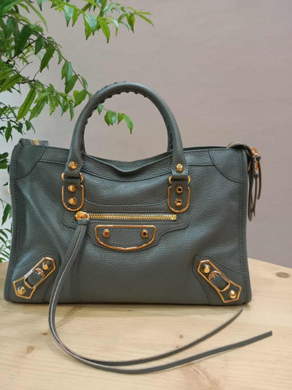 Balenciaga City Bag Gris Acier