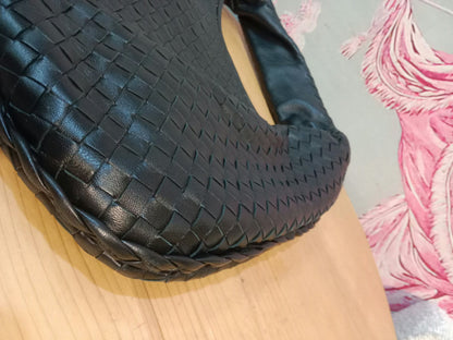 Bottega Veneta Hobo Intrecciato Bag Black