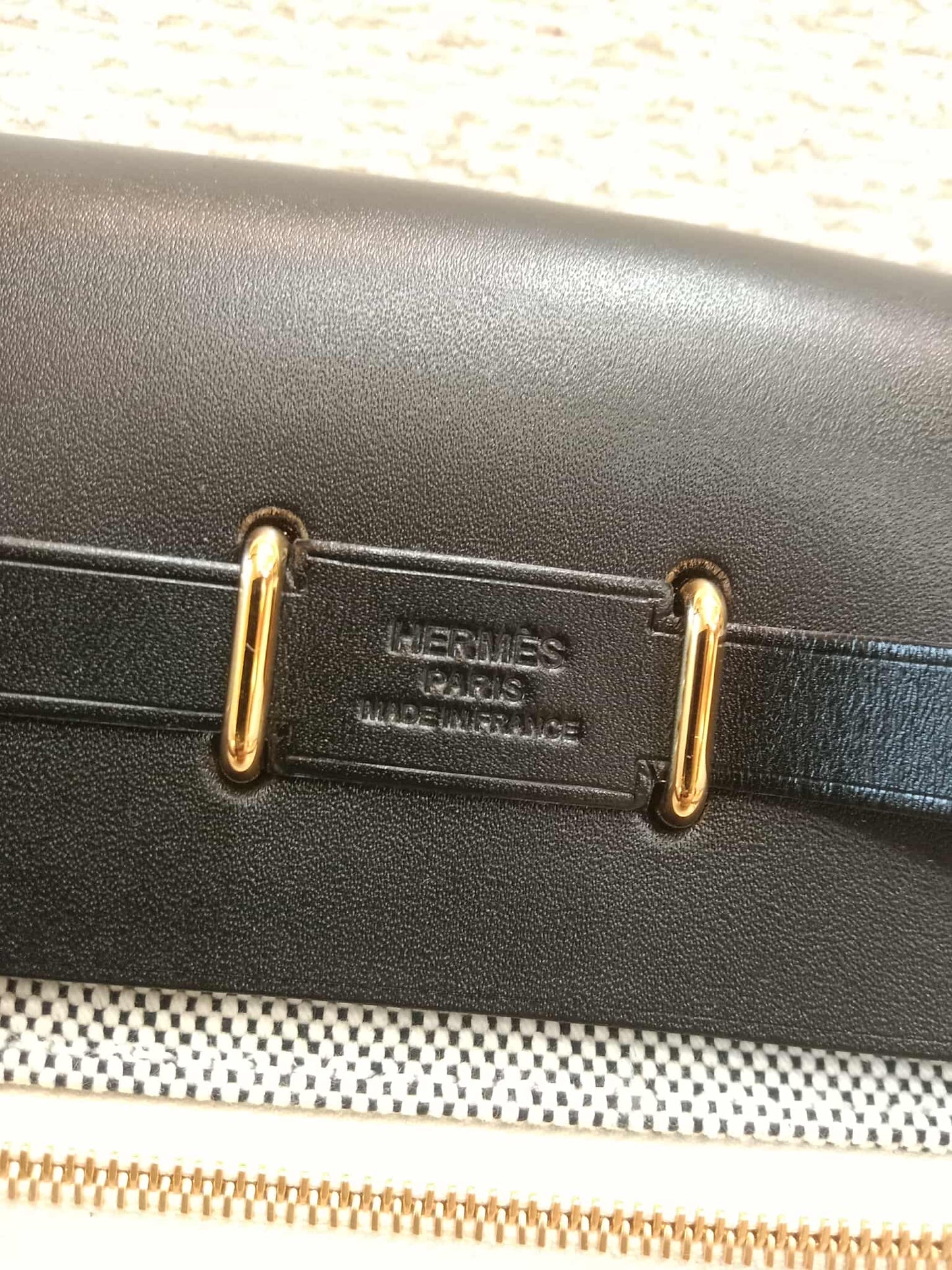 Hermes Mini Herbag Noir Stamp K 2025