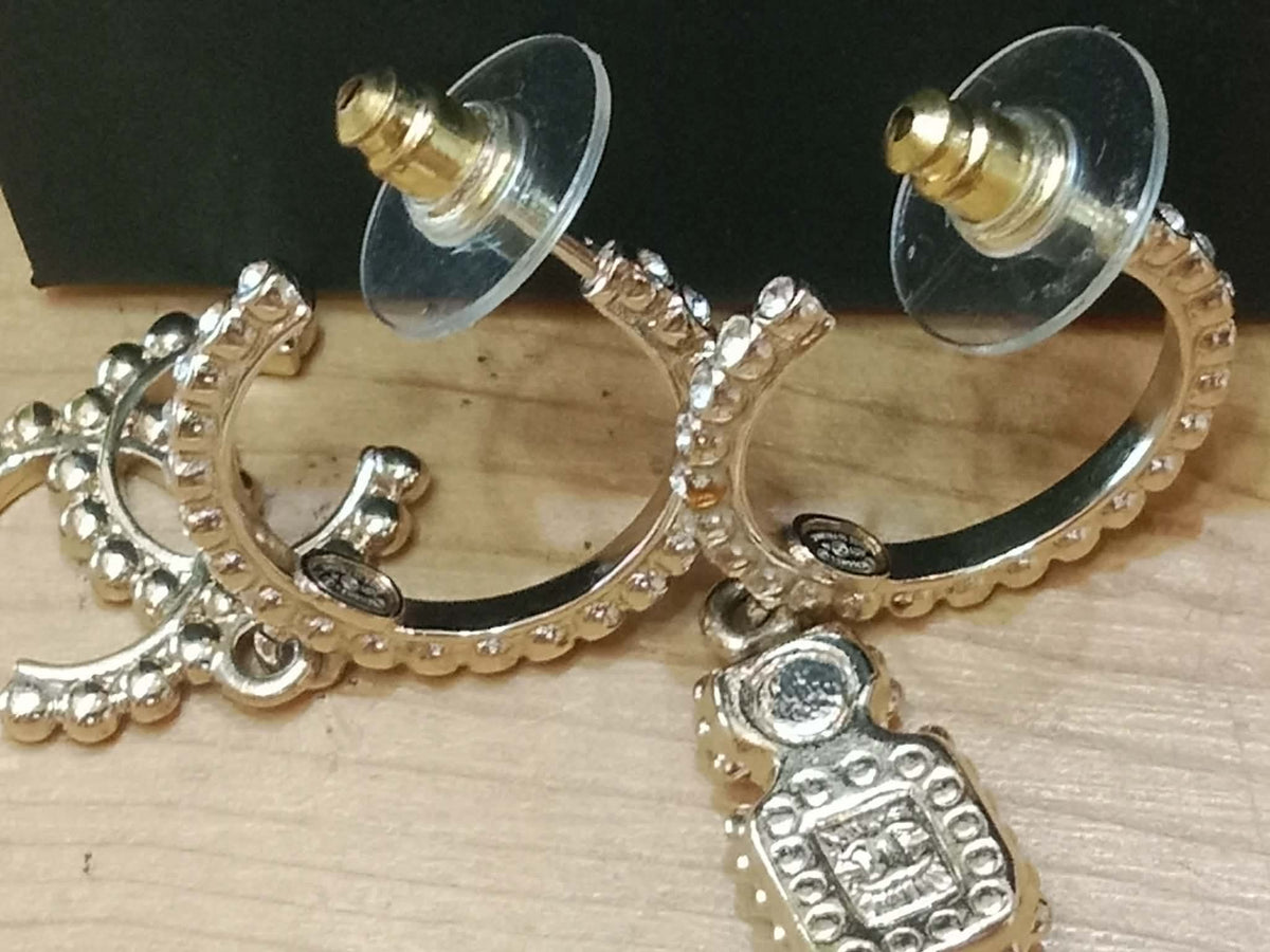 Chanel Drop Hoop Earrings