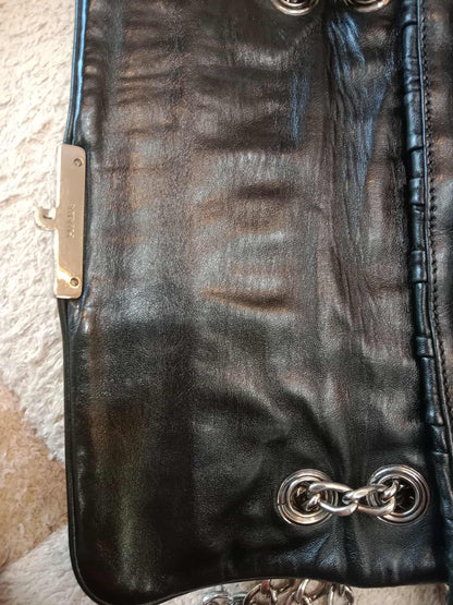 Prada Women's Leather Gaufre Black