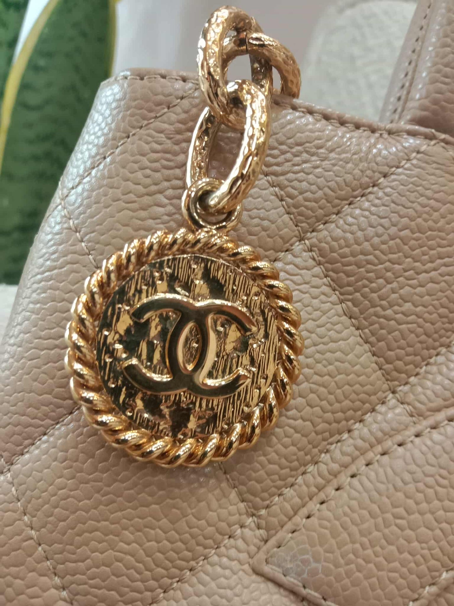 Chanel Medallion Beige Caviar Series 11