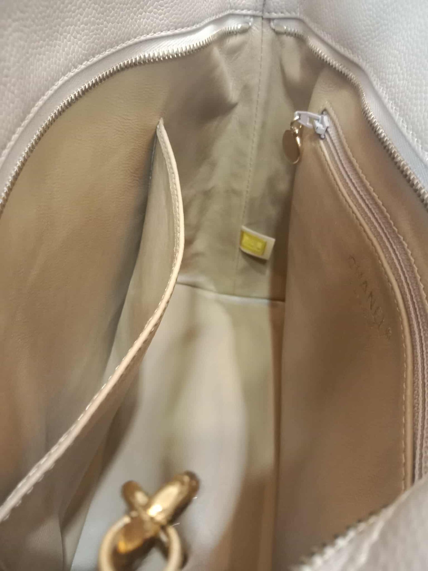 Chanel Medallion Beige Caviar Series 11