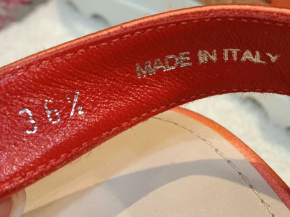 Miu Miu Platform Sandals Orange Size 36.5