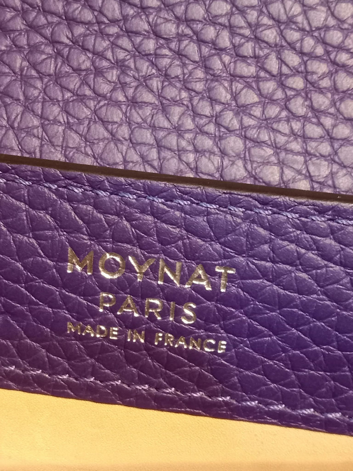 Moynat Rejane Purple Leather Bag