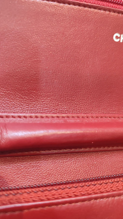Chanel Wallet on Chain Red Lambskin Series 16