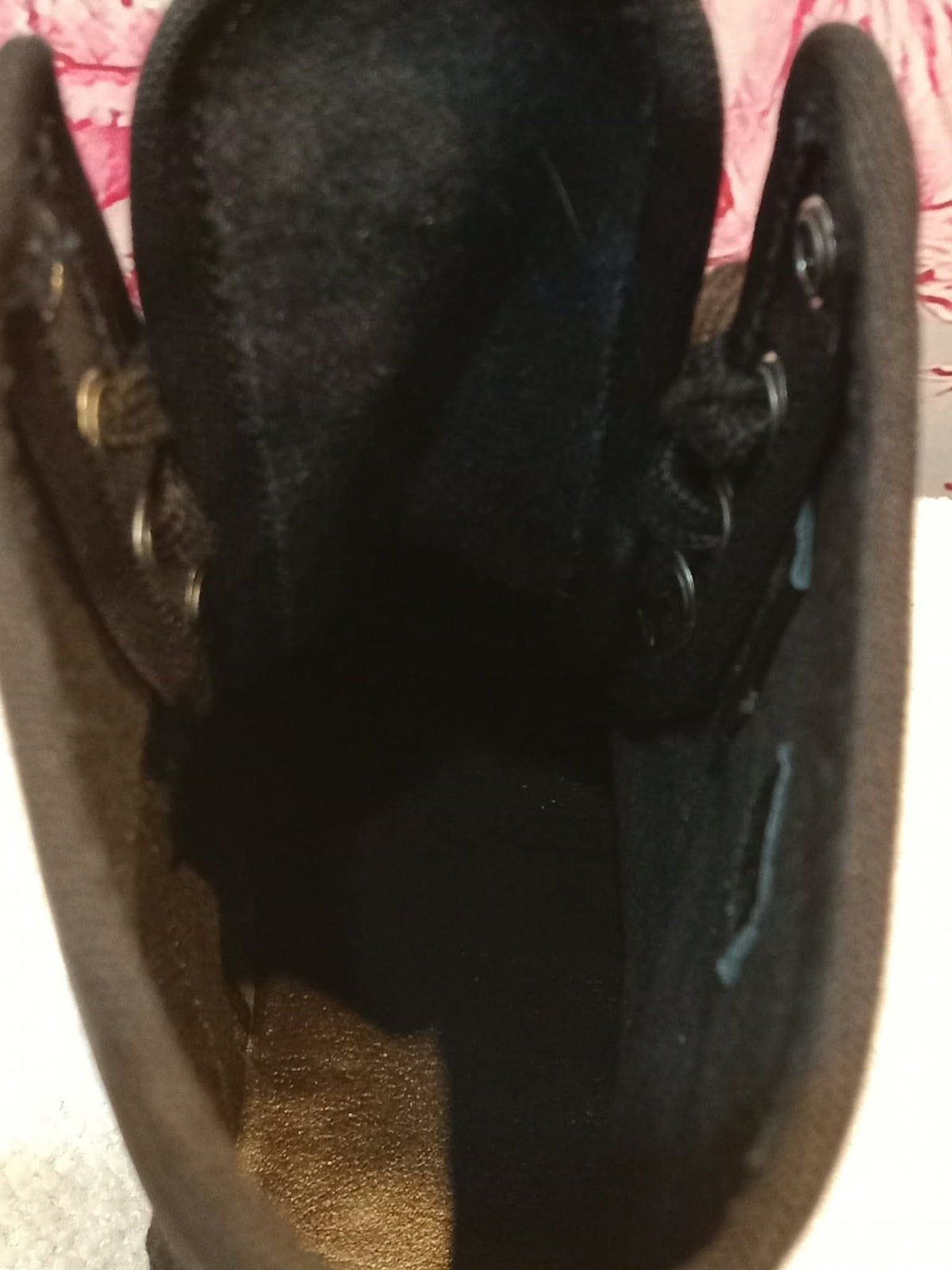 Celine Bulky Laced Up Boots Nylon/Shiny Bull Black Size 37.5