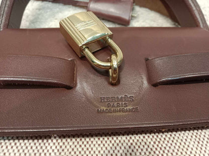 Hermes Herbag 31 Chocolate Brown Stamp E Square 2001